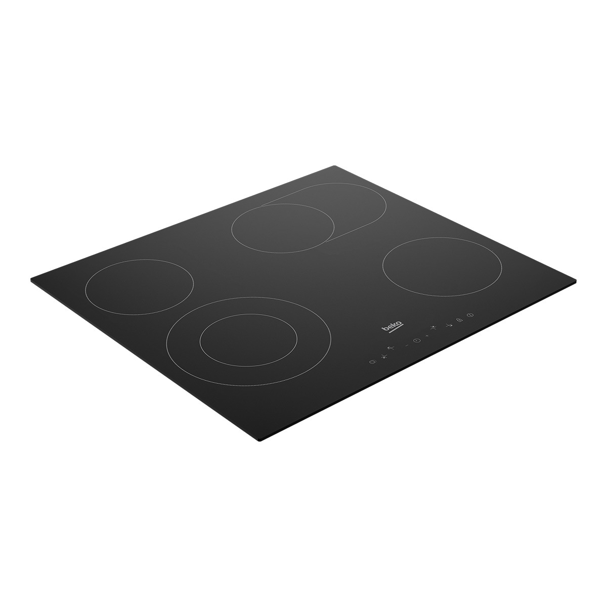 Placa vitrocerámica Beko 4 zonas de cocción - HIC 64403 T Negro-4