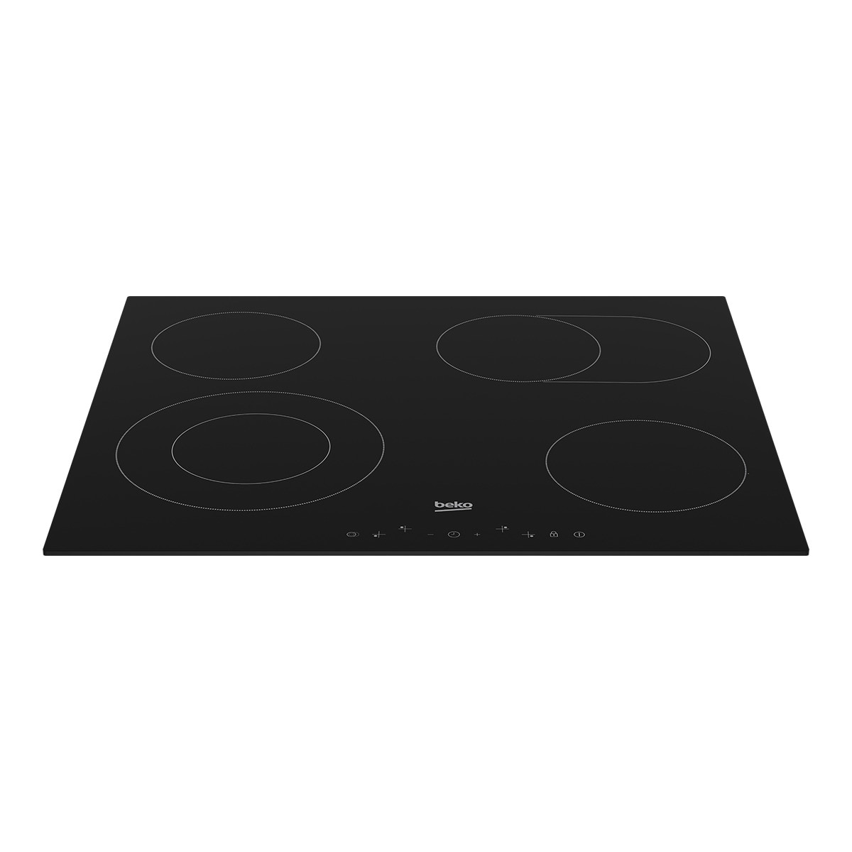 Placa vitrocerámica Beko 4 zonas de cocción - HIC 64403 T Negro-3