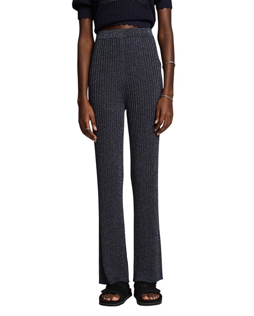 Imagen 0 de Pantalón de mujer flare de punto lurex