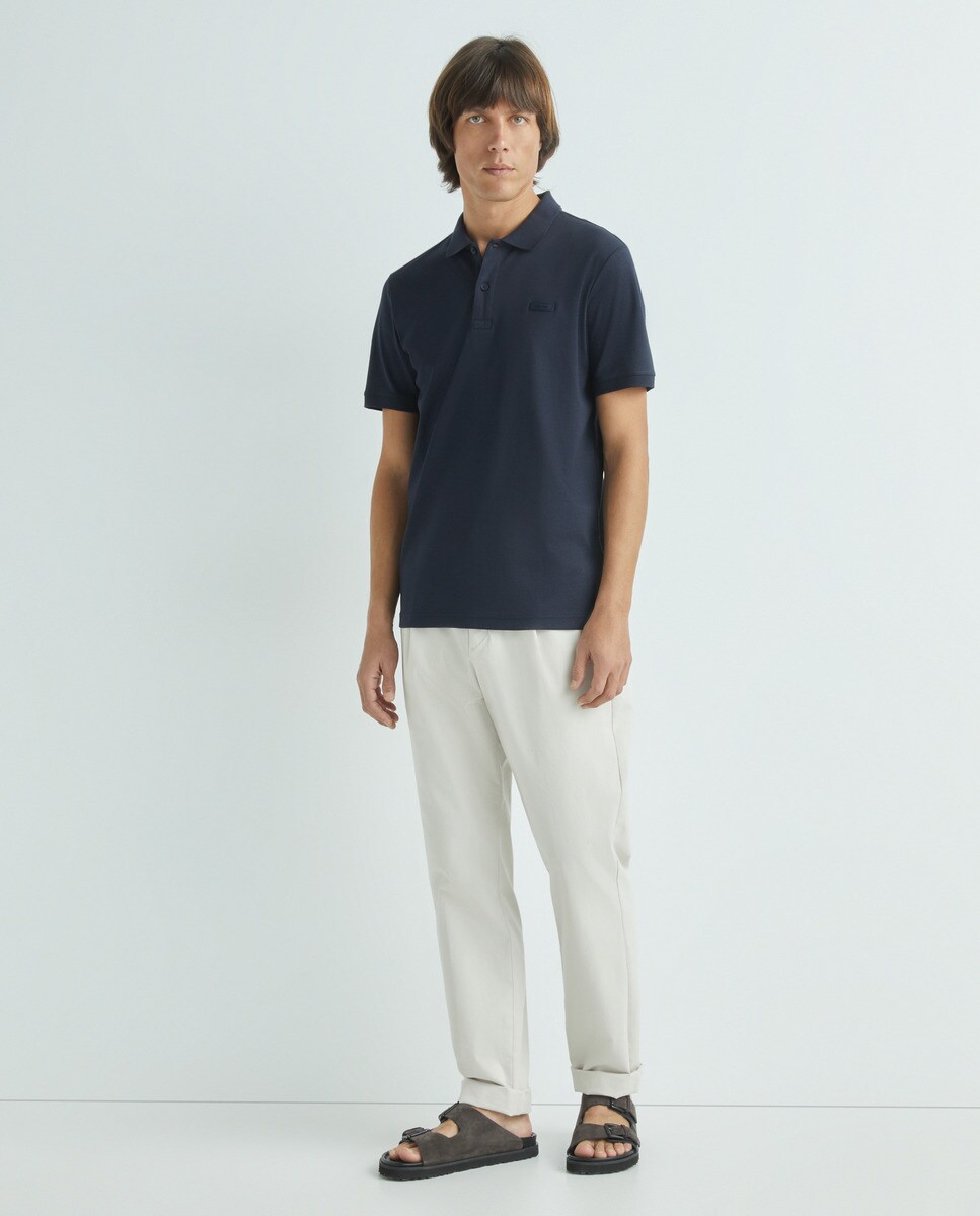 Polo slim de hombre interlock en color azul marino · Calvin Klein · El