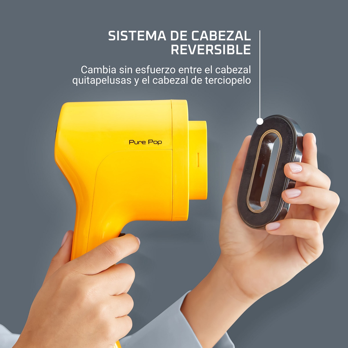 Plancha vertical Rowenta Pure Pop con almohadilla reversible Amarillo-7