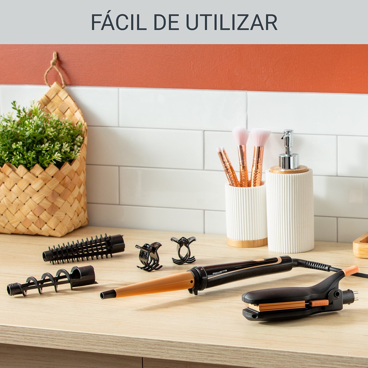 Rizador Rowenta CF4230F0 Multistyler 14 en 1 Negro / Rosa metalizado-7