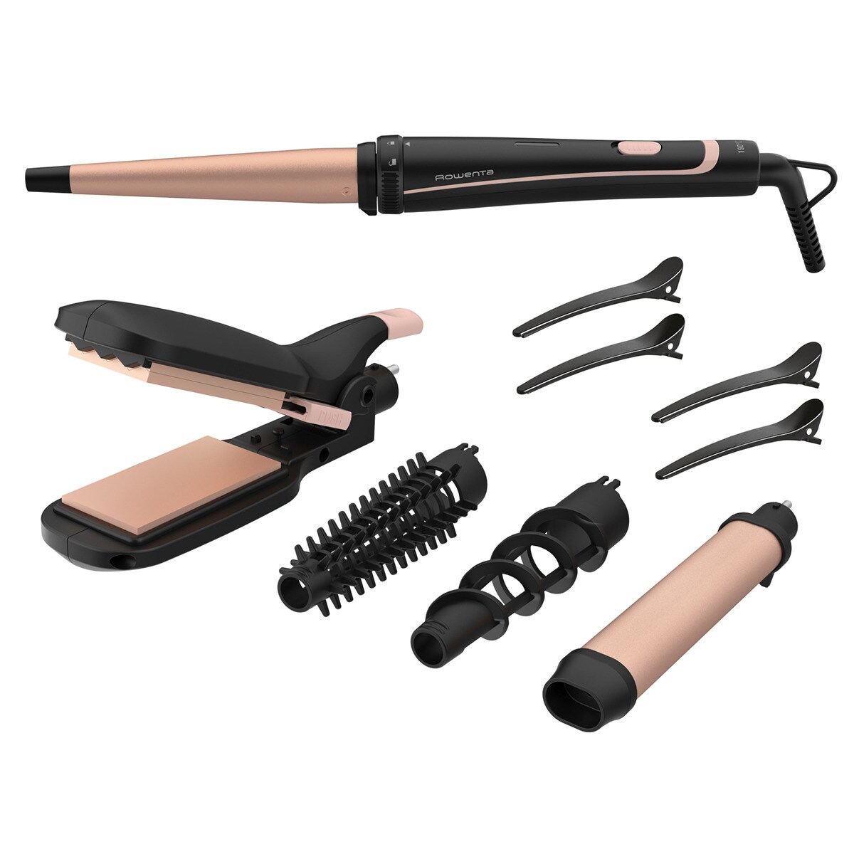 Rizador Rowenta CF4230F0 Multistyler 14 en 1 Negro / Rosa metalizado-1