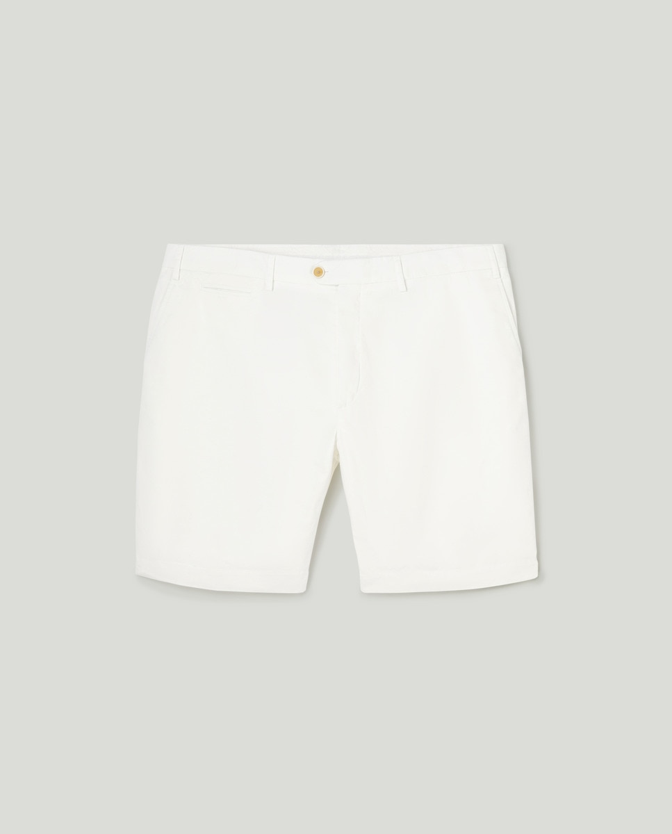 Bermudas Regular Lisas Tamanhos Grandes Branco-4