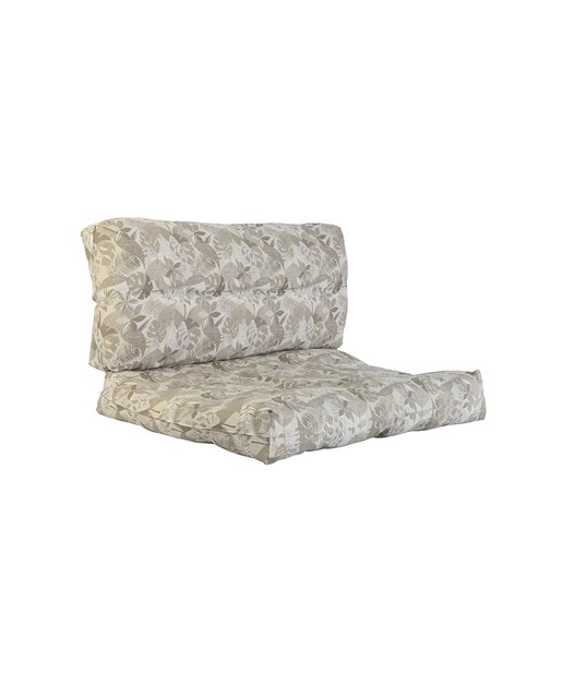 Imagen 0 de Cojín suelo set 2 algodón 120x80x16 hojas