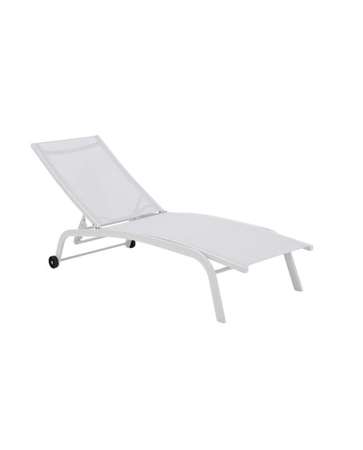 Imagen 0 de Tumbona aluminio textilene 187,5x64x97 ruedas