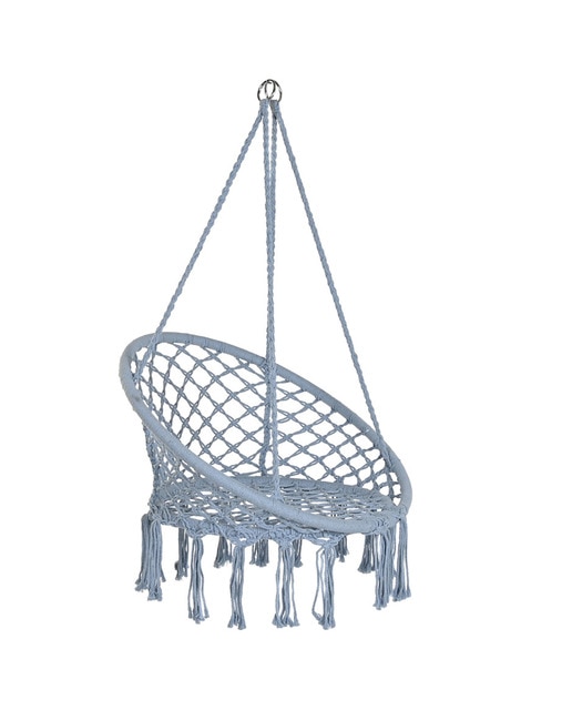 Imagen 0 de Hamaca algodón acero 80x63x128 100kg, azul celeste