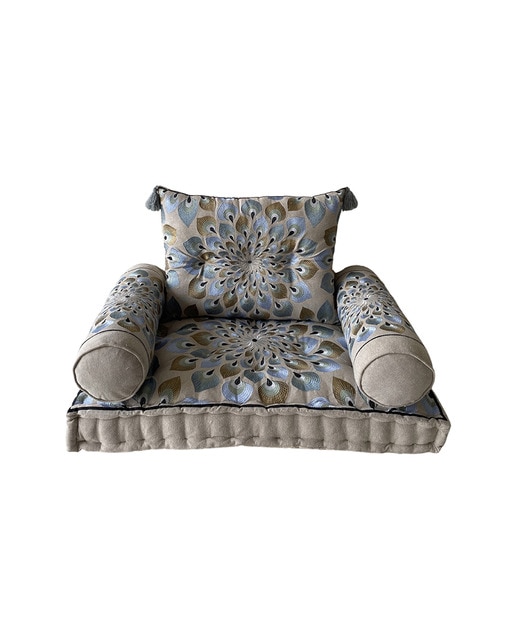 Imagen 0 de Sillón set 4 algodón 90x50x55 doble azul