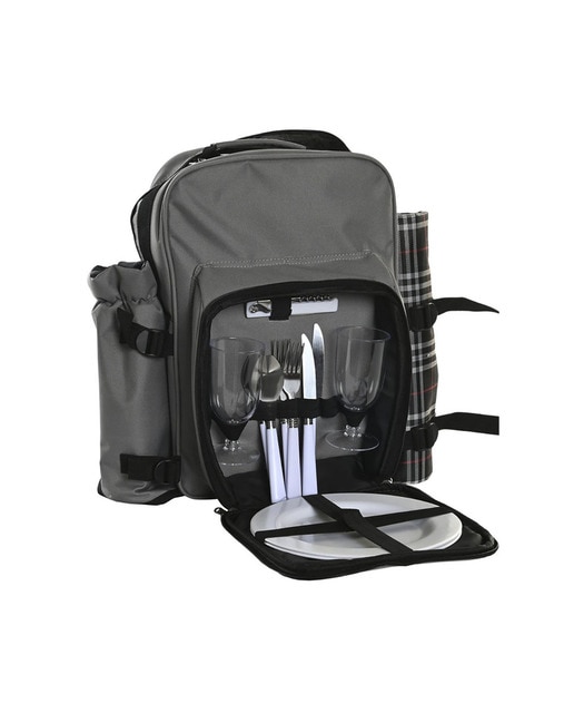 Imagen 0 de Mochila set 9 poliéster 28,5x20x39 2 servicios manta