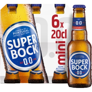 Cerveja Mini sem Álcool 0,0% Pack 6X20cl - Super Bock