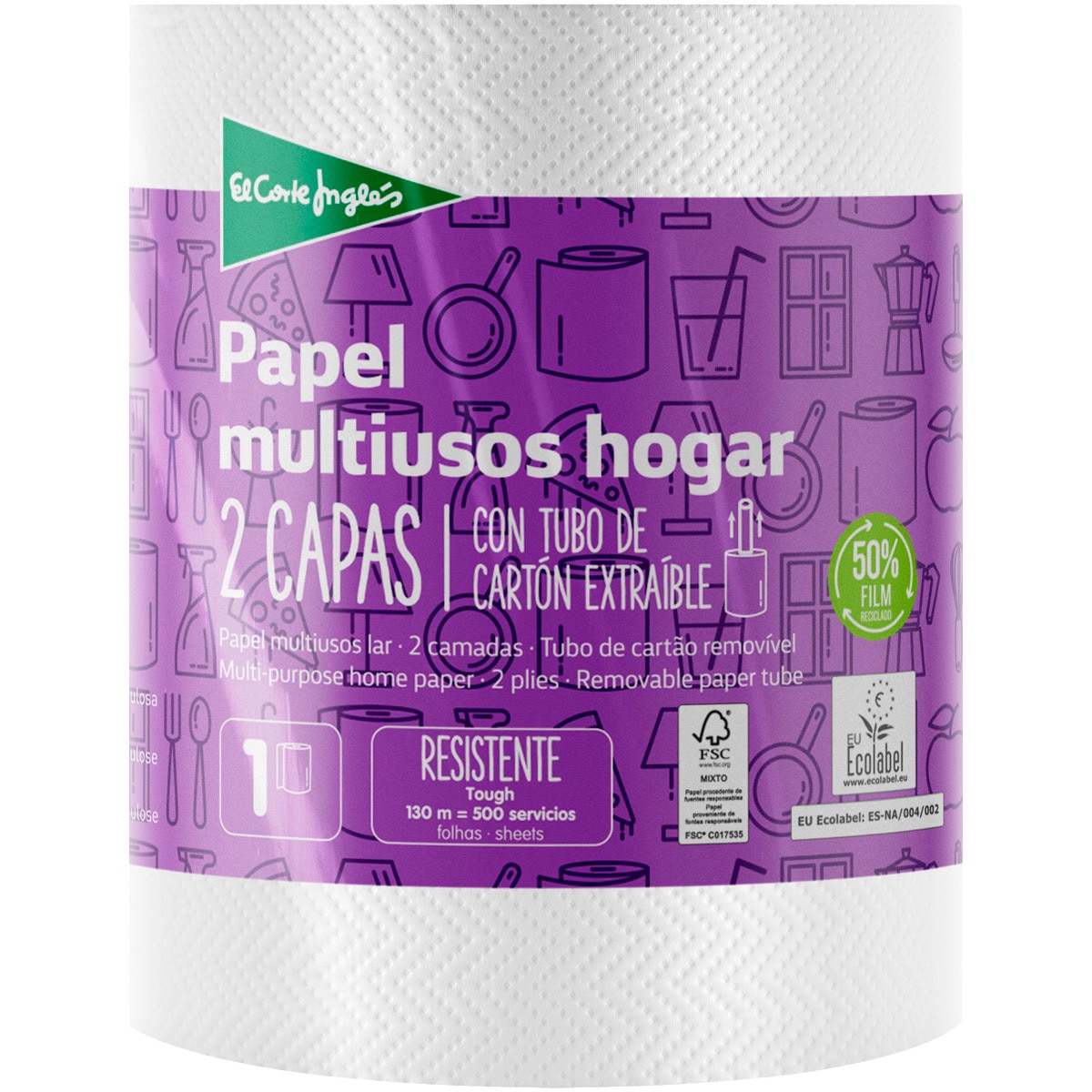 Rolo de Cozinha Multiusos 2 Camadas embalagem 1 unidade