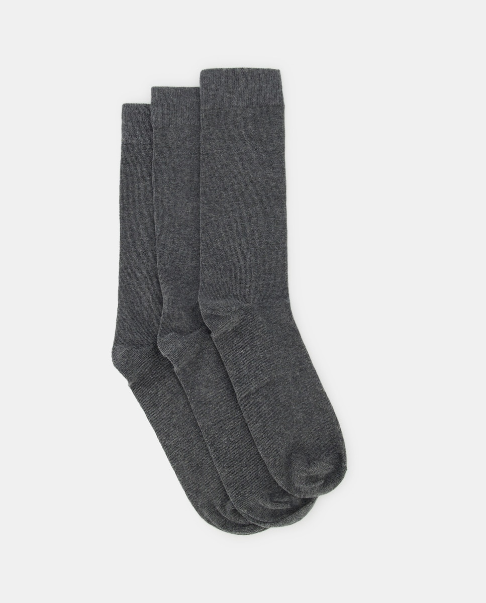 Pack 3 calcetines de hombre vestir Gris-1