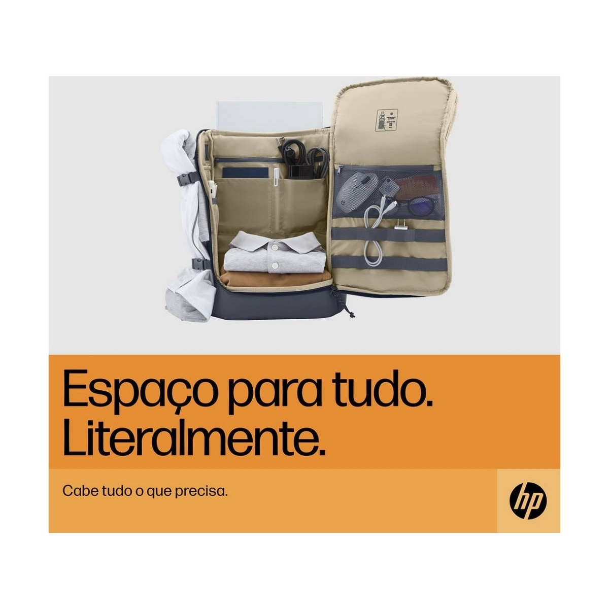 Mochila HP Travel 25L 15.6'' Backpack - Preto Azul-4