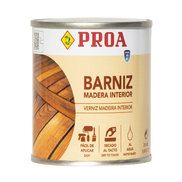 Imagen 0 de Barniz al Agua Madera Interior Satinado 750 ml
