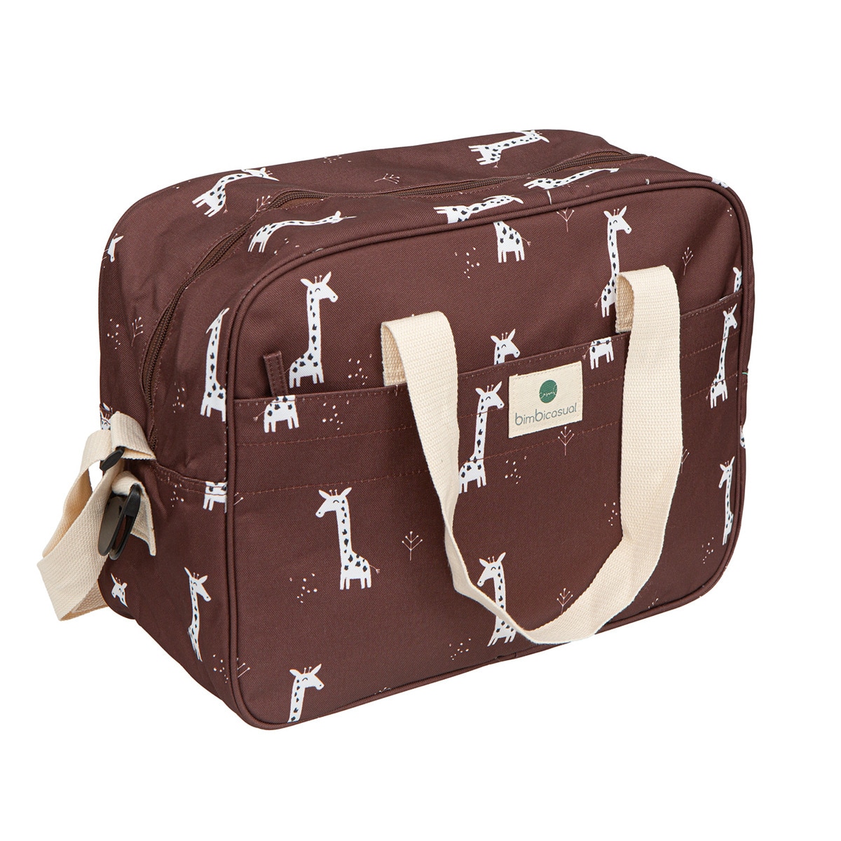 Bolso cambiador bimbicasual jirafa interior: 100% poliéster Marrón-1