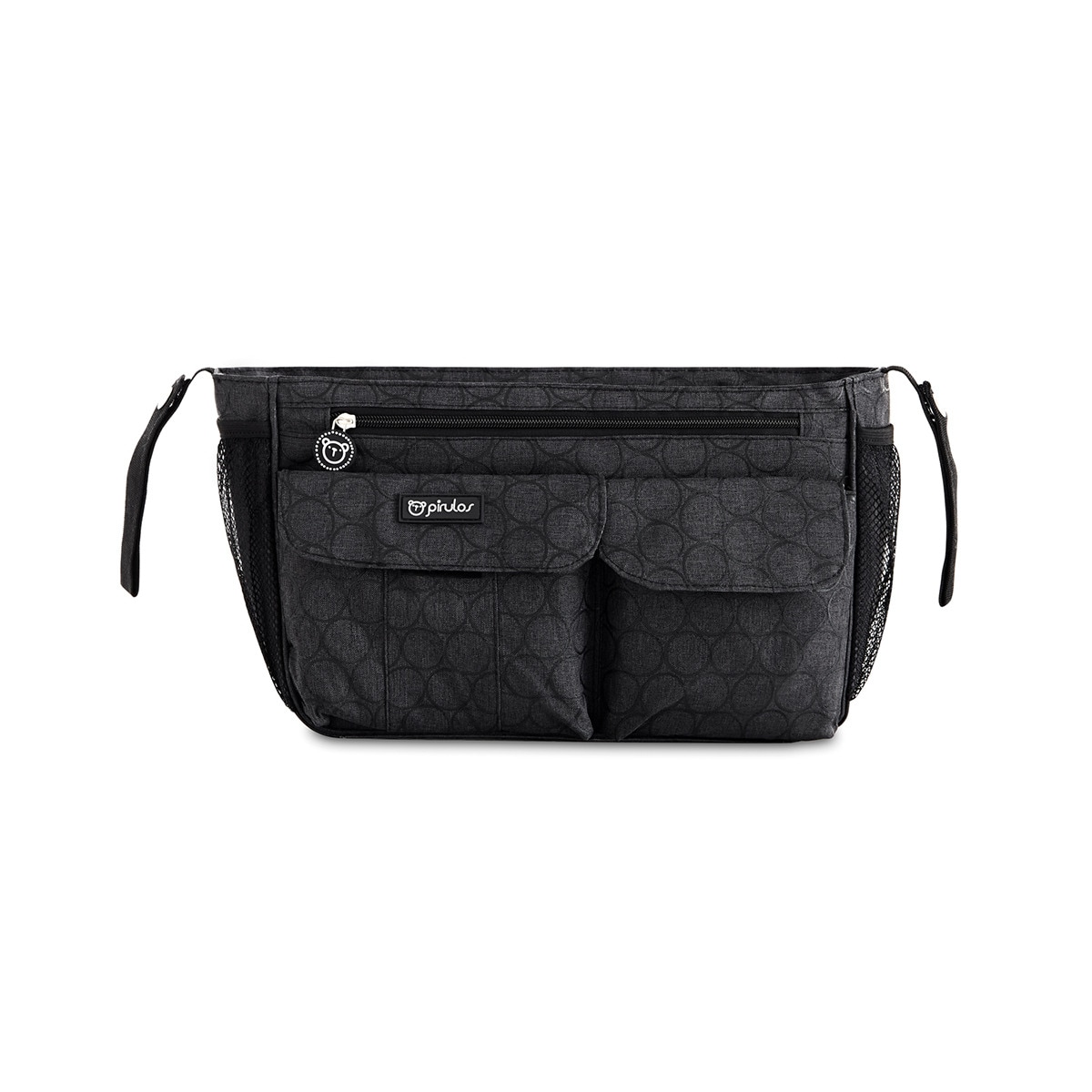 Bolso organizador complementos circles 100% algodón Negro-1