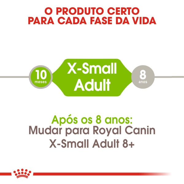 Alimento Seco para Cão X-Small Adulto a Partir dos 10 Meses com Mais de 4 kg embalagem 500 g