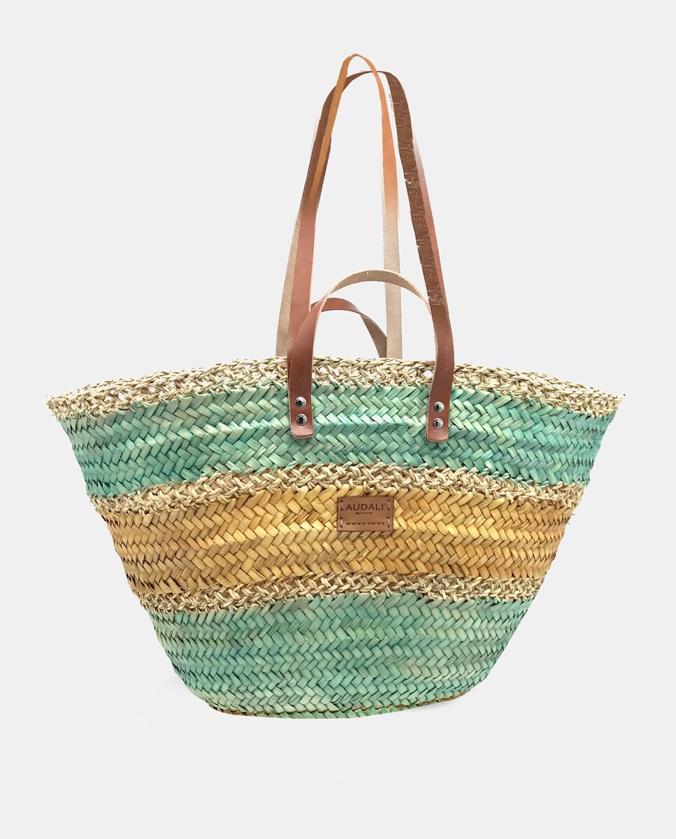 Cabas de plage moyen teint