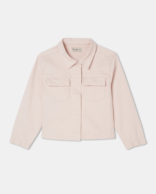 Imagen 0 de Cazadora vaquera de niña en rosa