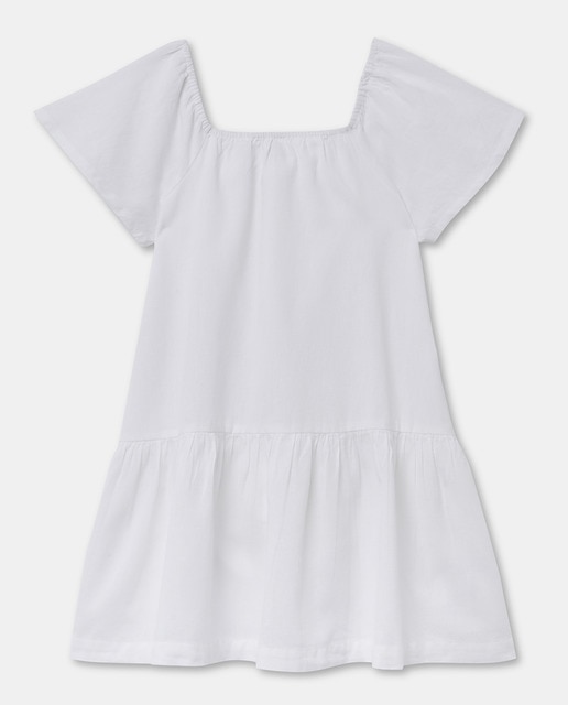 Imagen 0 de Vestido de niña en lino blanco