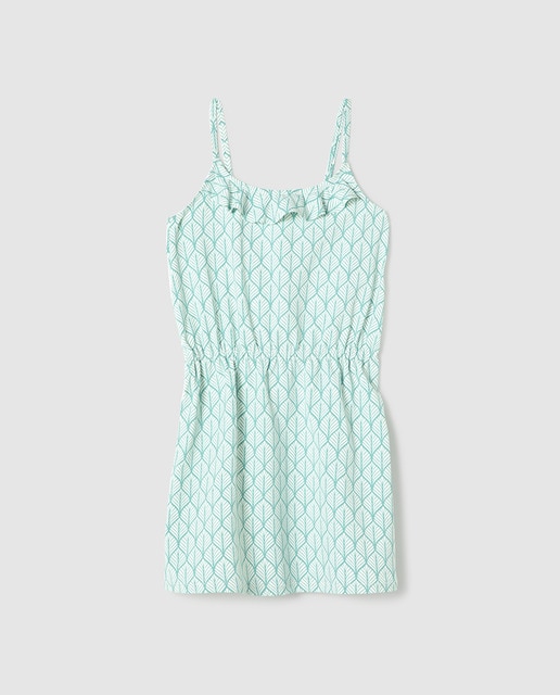 Imagen 0 de Vestido baño de hojas verdes