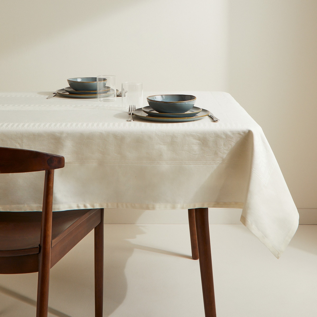 Mantel algodón Hotel El Corte Inglés Beige-1