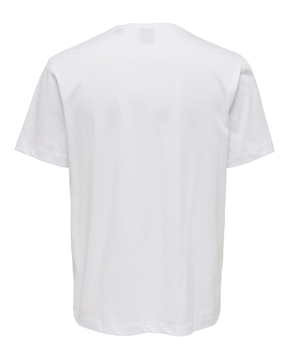T-shirt Básica com Manga Curta Branco-5