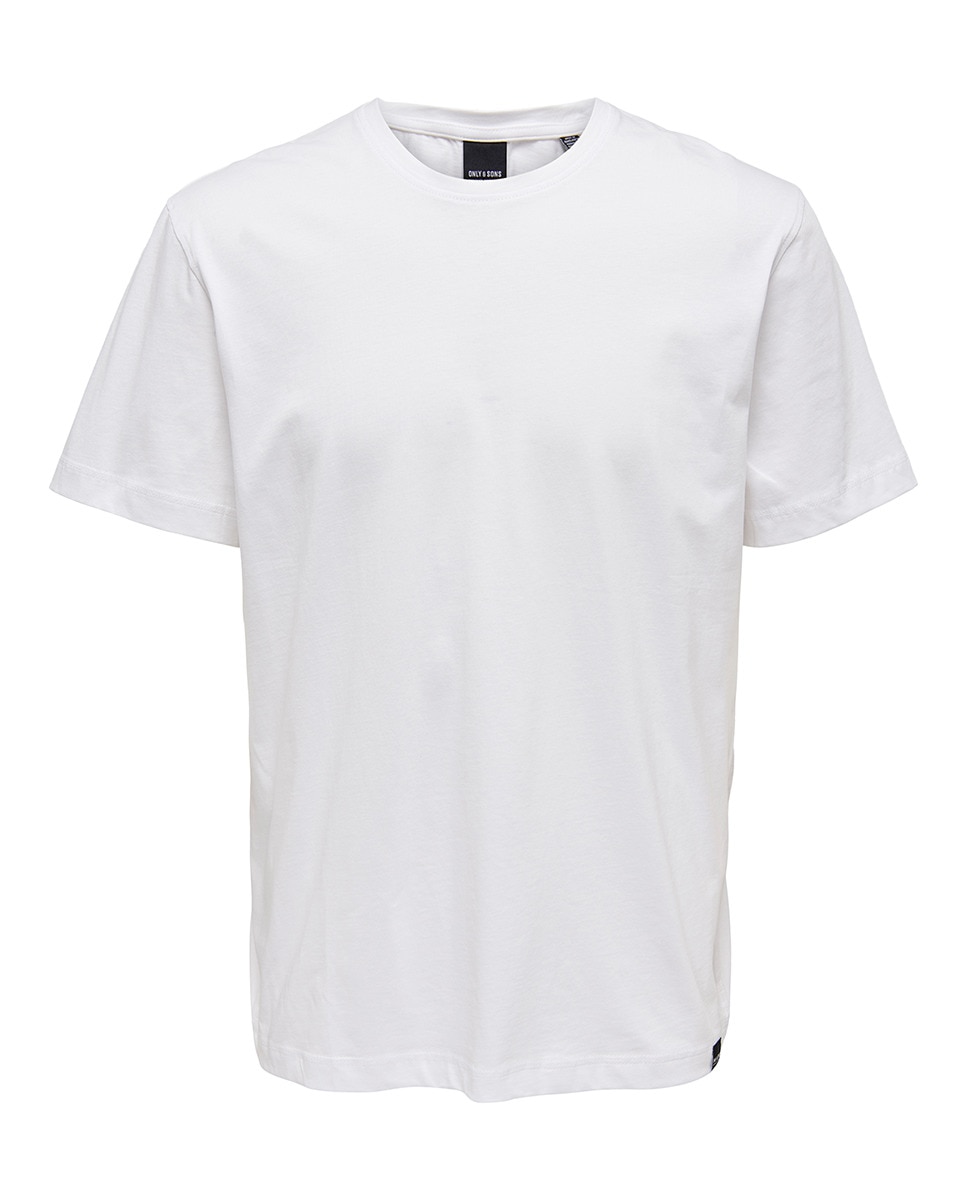 T-shirt Básica com Manga Curta Branco-4