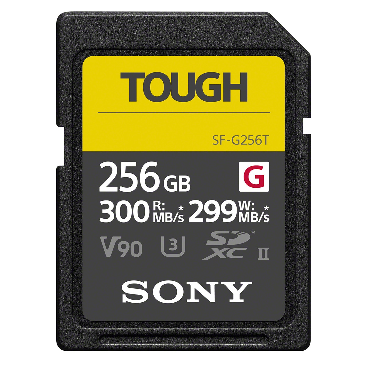 Tarjeta de memoria SDXC Sony Tough SF-G256T, 256GB, Clase 10, V90 Negro-1