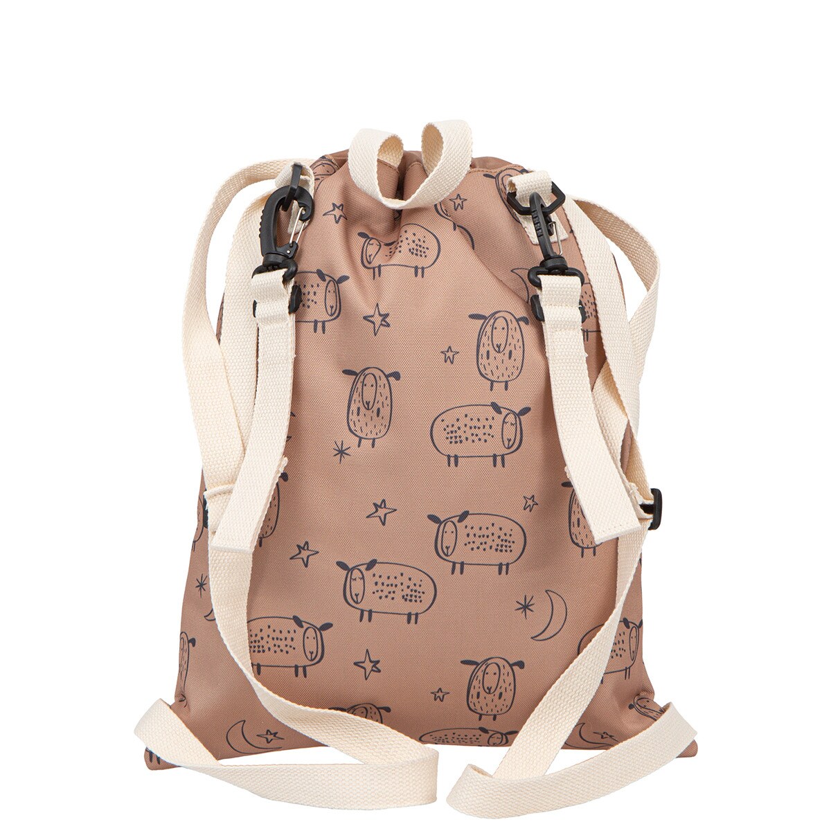 Bolsa/mochila merienda 43x32 bimbicasual farm 100% poliéster Marrón-2