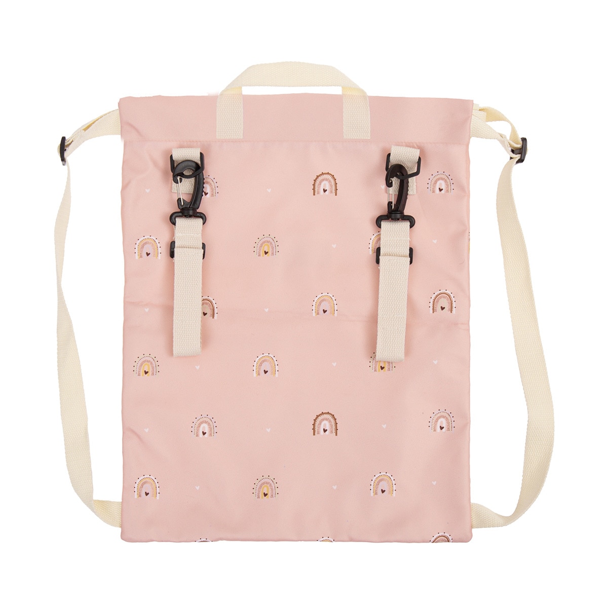 Bolsa/mochila merienda 43x32 bimbicasual happy days 100% poliéster Rosa-2