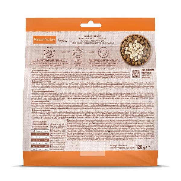 Toppers pienso para perros adultos con pollo envase 120 g