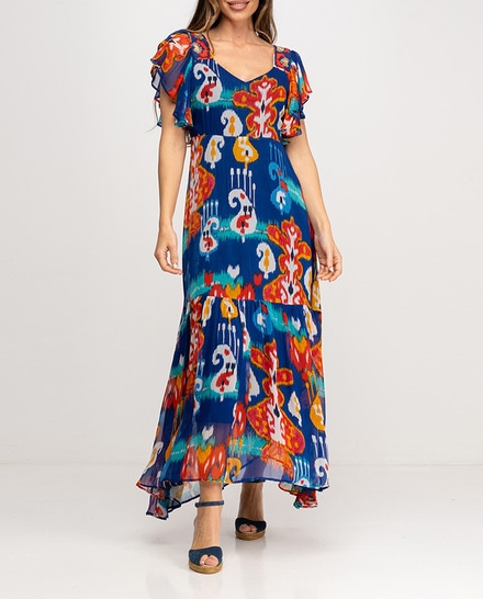 Vestido largo estampado