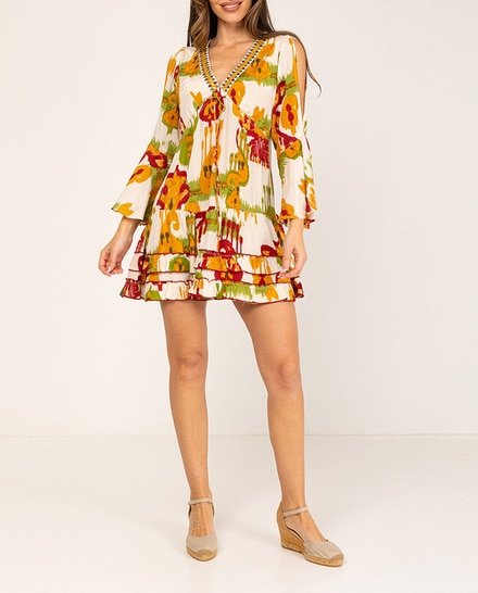 Vestido corto estampado — oferta en Primeriti
