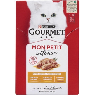 Mon Petit Comida Húmida para Gato Saborosa Seleção com Aves multipack 6 embalagem 300 g - Gourmet Mon Petit