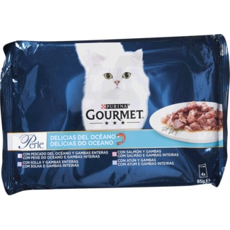 Perle Comida Húmida para Gato Delícias do Oceano multipack 4 embalagem 340 g - Gourmet Perle