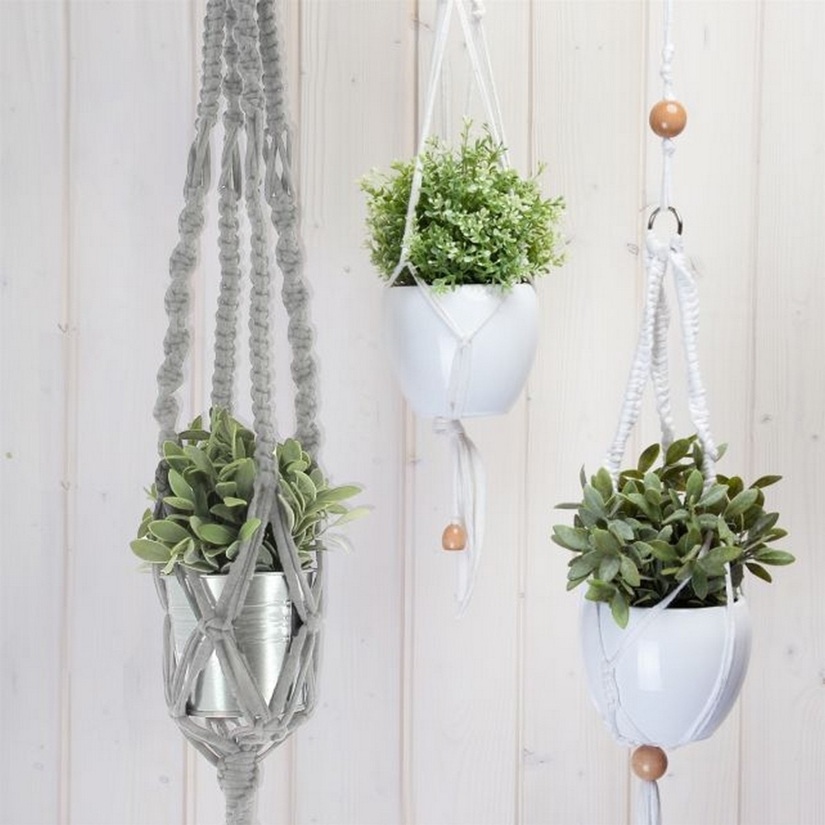Kit Zpagetti Macramé Hanging Basket Gravel Grey 1