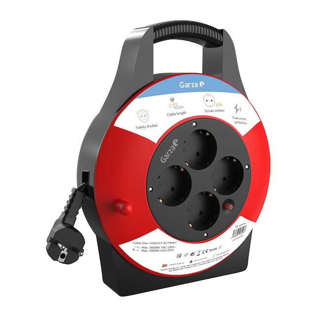 Imagen 0 de Prolongador Eléctrico Doméstico con Cable Auto Enrollable 10 m