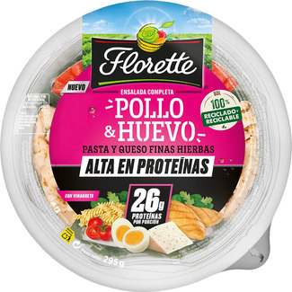 Ensalada Completa con pollo & huevo alta en proteínas tarrina 270 g - Florette