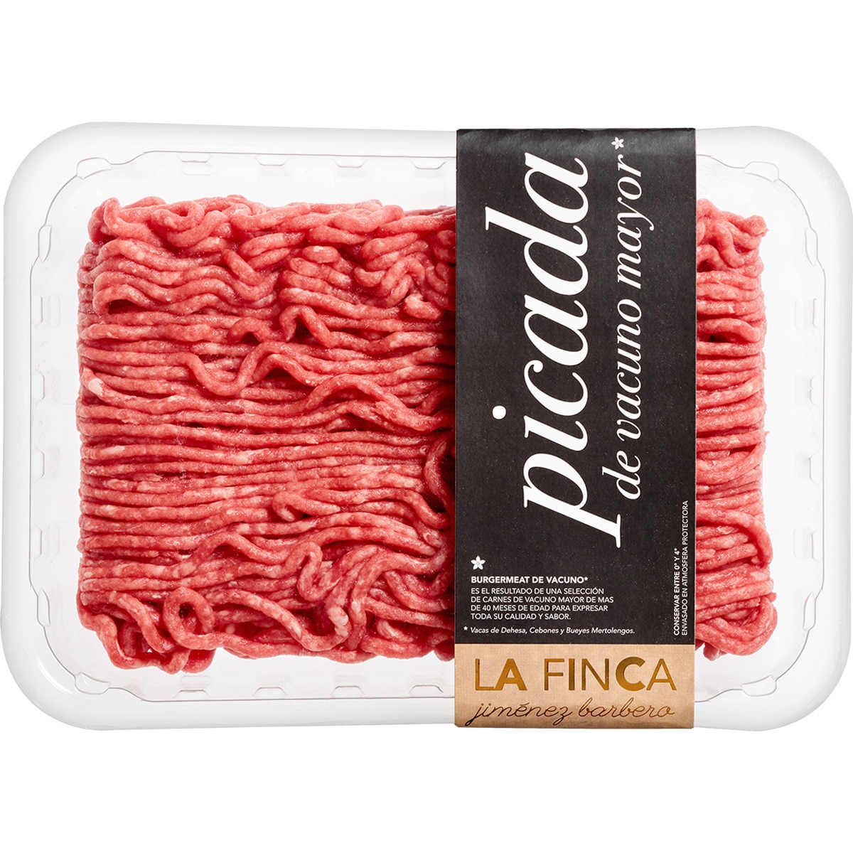 preparado de carne picada burger meat de Vacuno Mayor de Dehesa peso aproximado bandeja 600 g