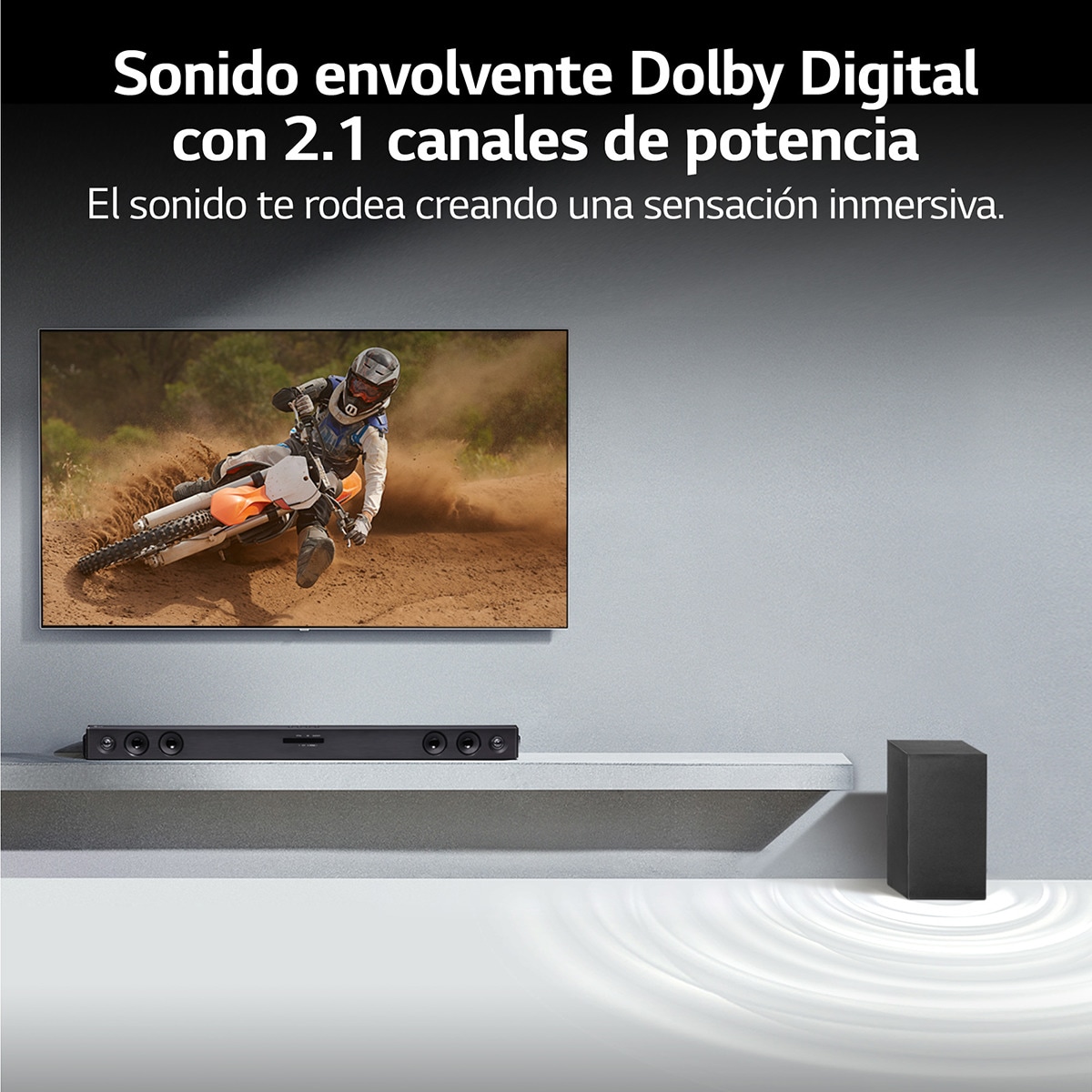 Barra de Sonido LG (2023) SQC2, 300W, 2.1, Dolby Digital Negro-10