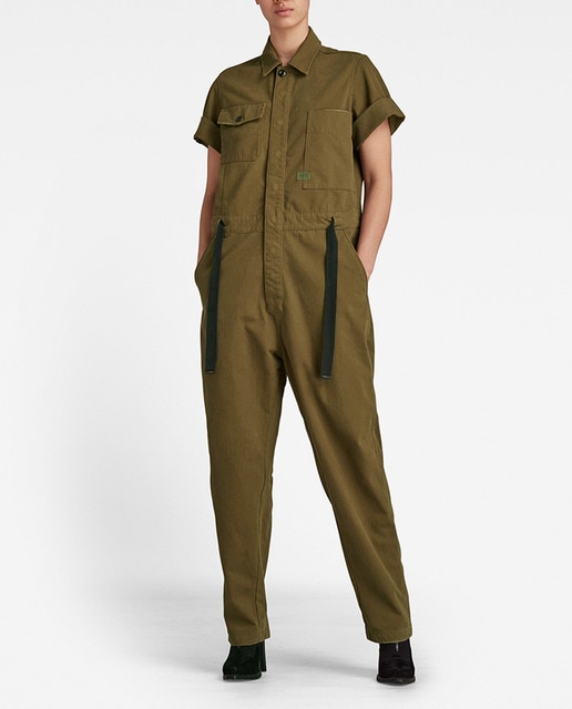 Imagen 0 de Mono de mujer Army en corte recto verde