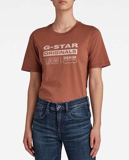 Imagen 0 de Camiseta Originals Labels de mujer con gráficas de algodón ecológico
