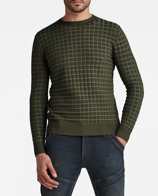 Imagen 0 de Jersey Table Knitted de hombre con corte recto y diseño liso