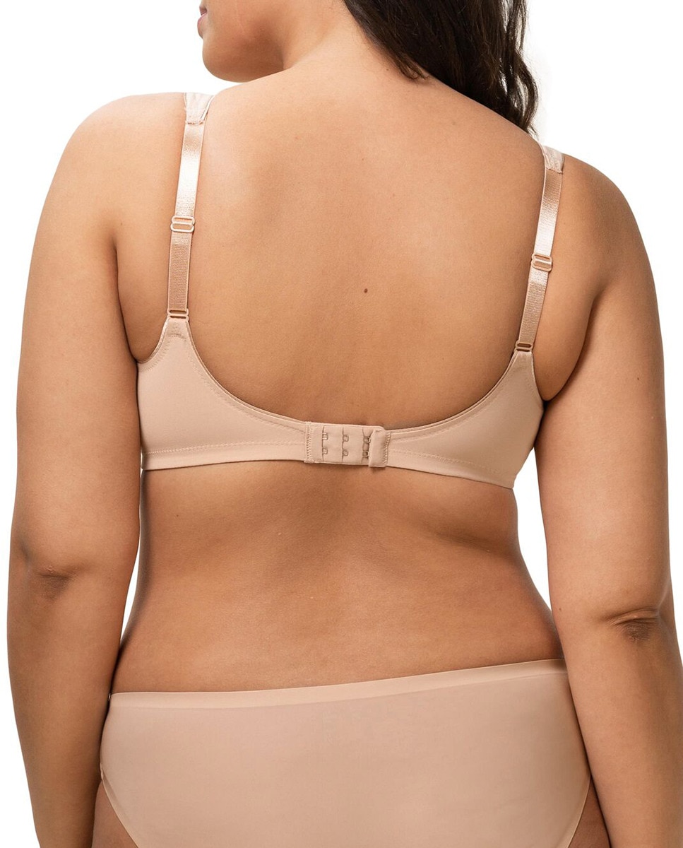 Soutien Moder Soft Cott Triumph tipo top sem aro e suaves copas moldadas Bege-2