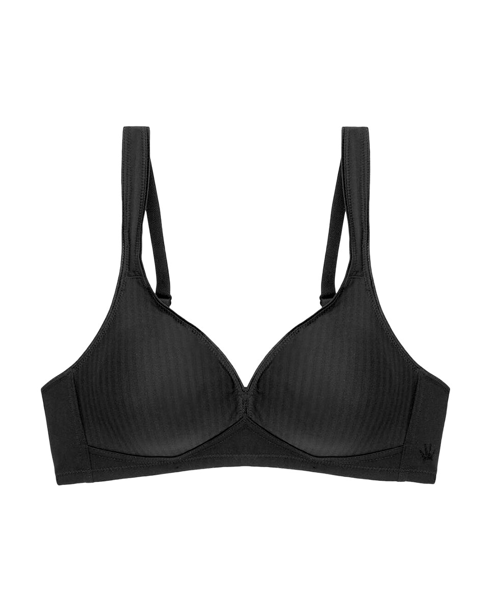 Soutien Moder Soft Cott Triumph tipo top sem aro e suaves copas moldadas Preto-4