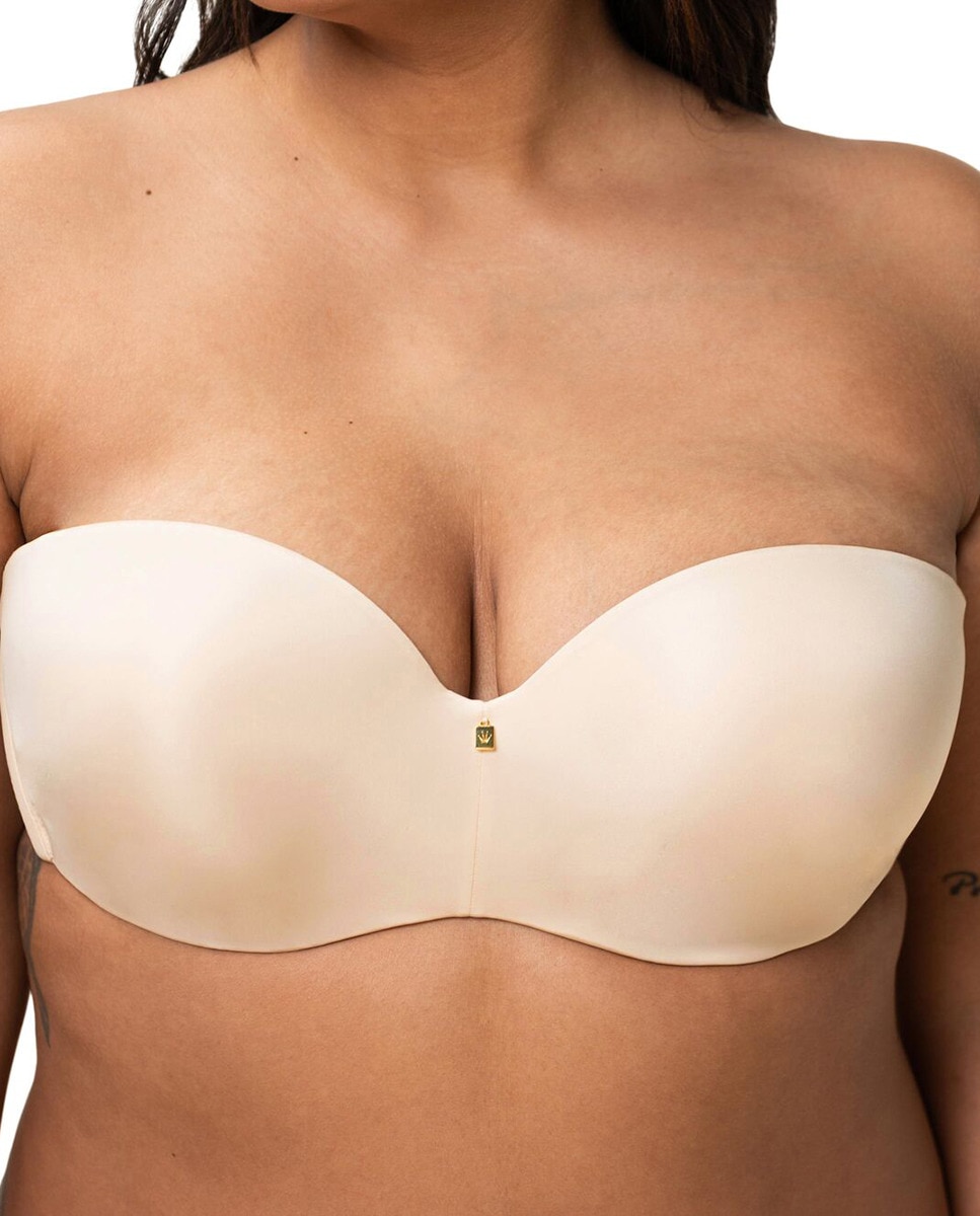 Soutien de mulher Triumph bandeau com espuma Bege-3