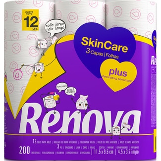 Papel Higiénico Plus embalagem 12 unidades - Renova