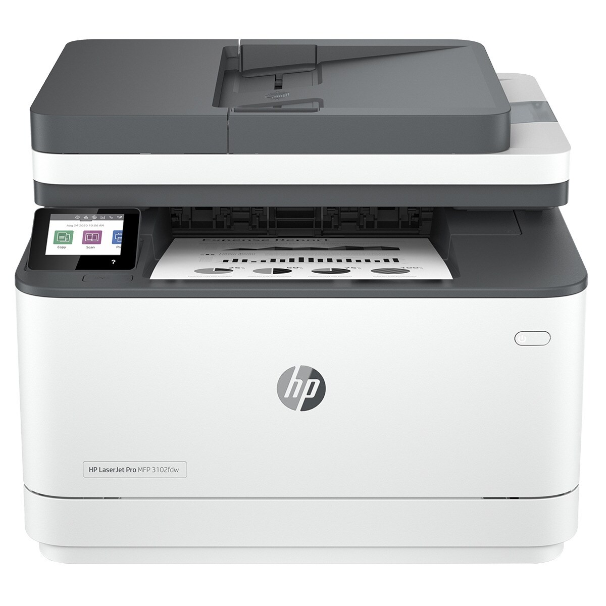 Impresora Multifunción HP LaserJet Pro MFP 3102fdw, Wi-Fi, Fax, compatible con Instant Ink Blanco-3