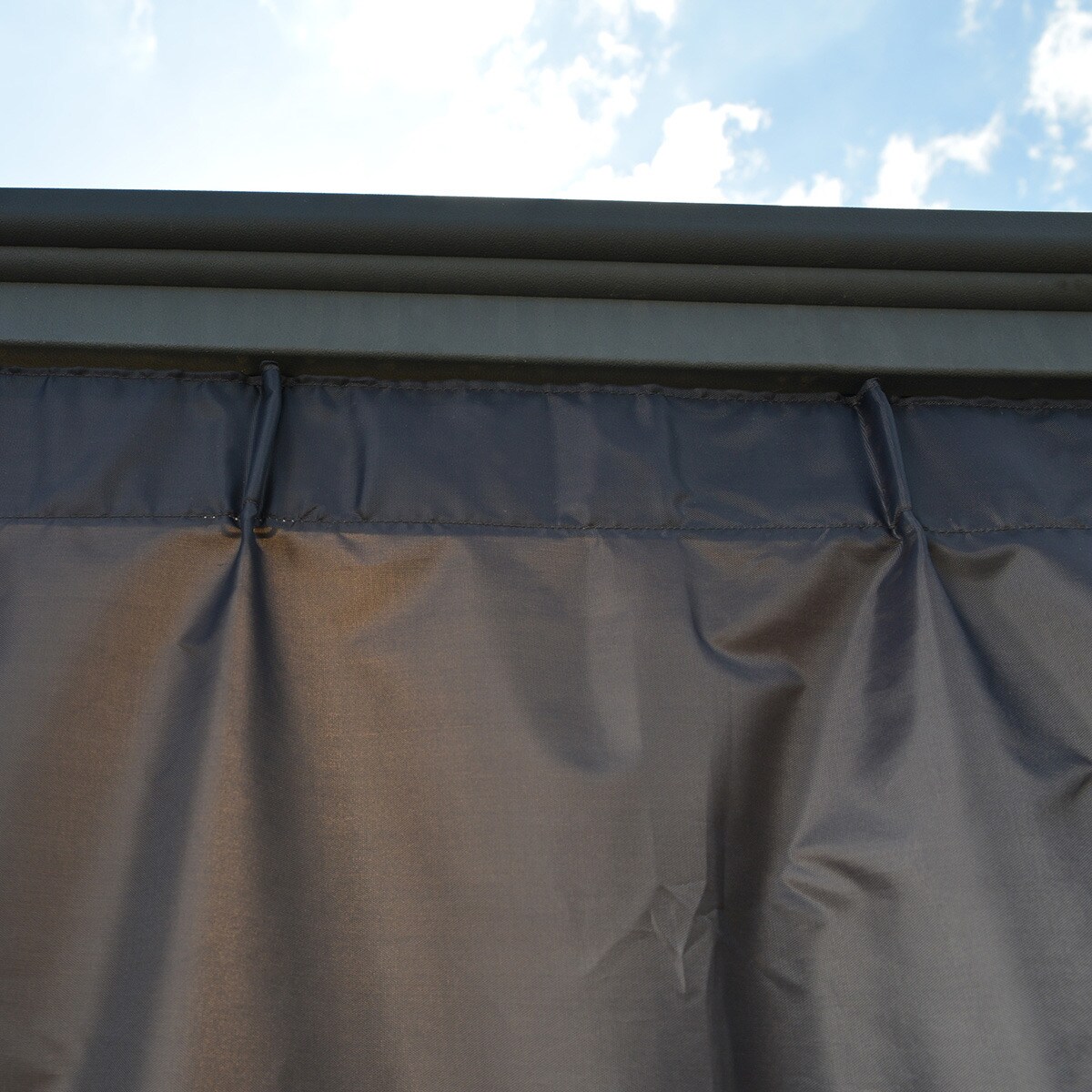Cortinas para Cenadores Palermo 295 x 295 y 360 x 360, Milano 309 x 309 y Martinique 360 x 296 - 4 piezas Gris oscuro-9